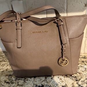 Michael Kors Brown/Taupe Leather Tote